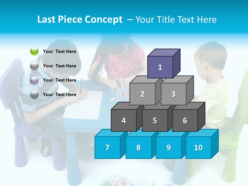 Preschool Boys Pen PowerPoint Template