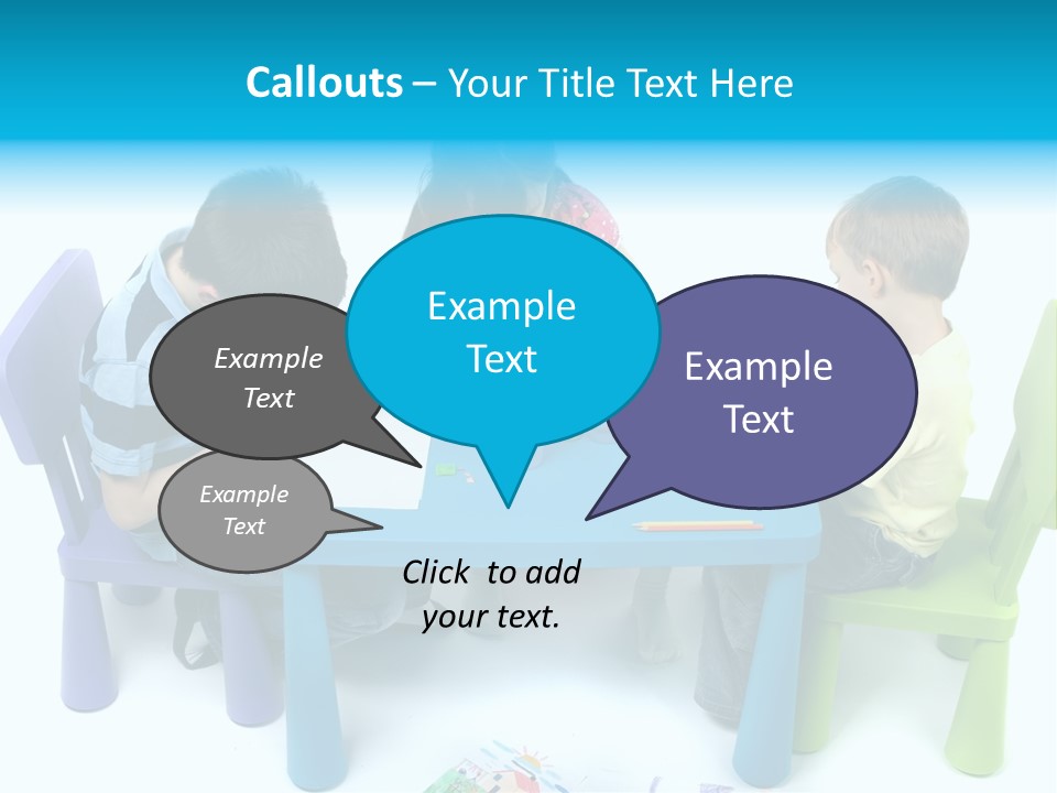 Preschool Boys Pen PowerPoint Template