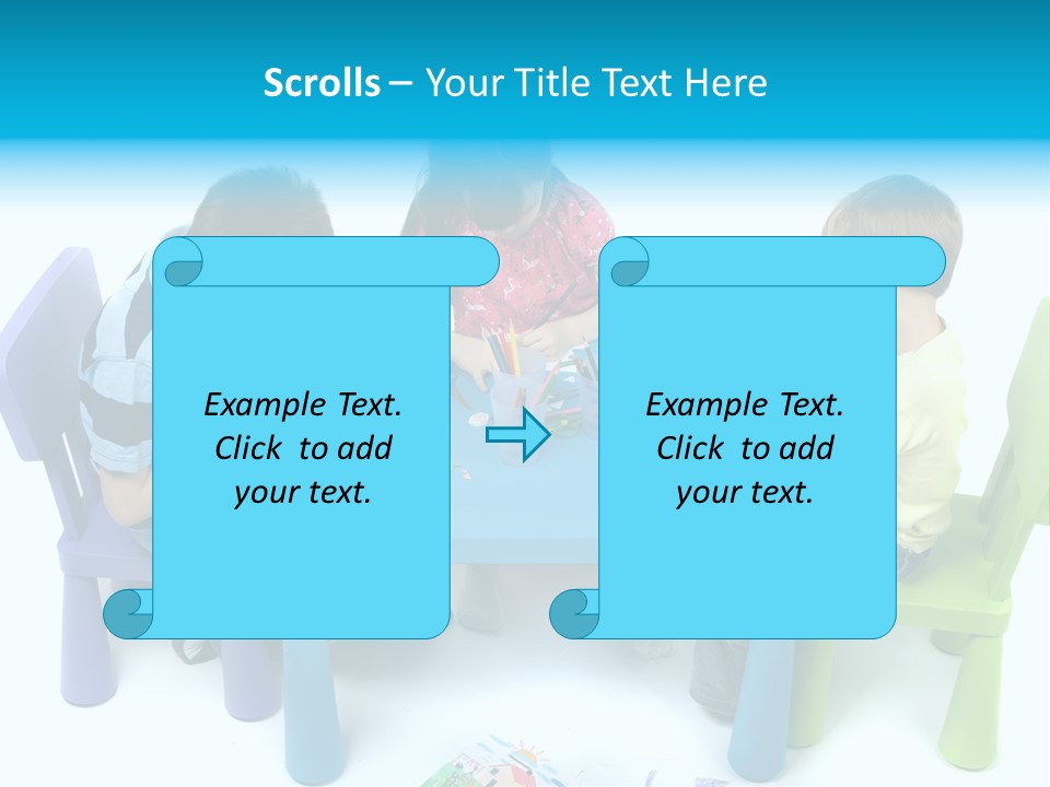 Preschool Boys Pen PowerPoint Template