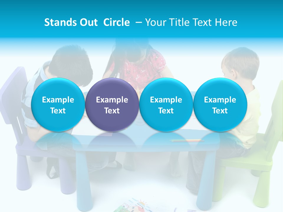 Preschool Boys Pen PowerPoint Template