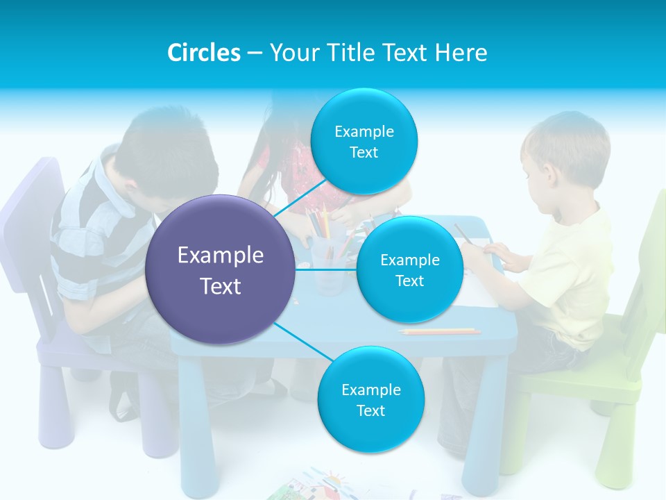 Preschool Boys Pen PowerPoint Template