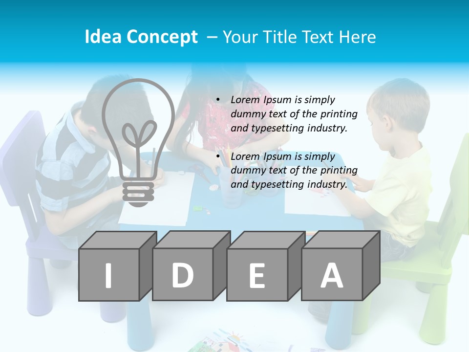 Preschool Boys Pen PowerPoint Template