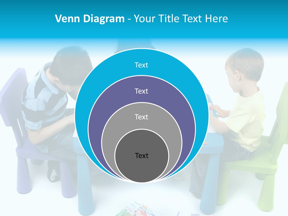 Preschool Boys Pen PowerPoint Template