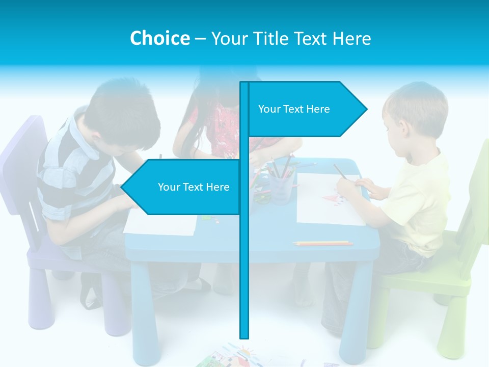 Preschool Boys Pen PowerPoint Template