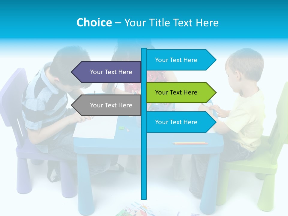 Preschool Boys Pen PowerPoint Template