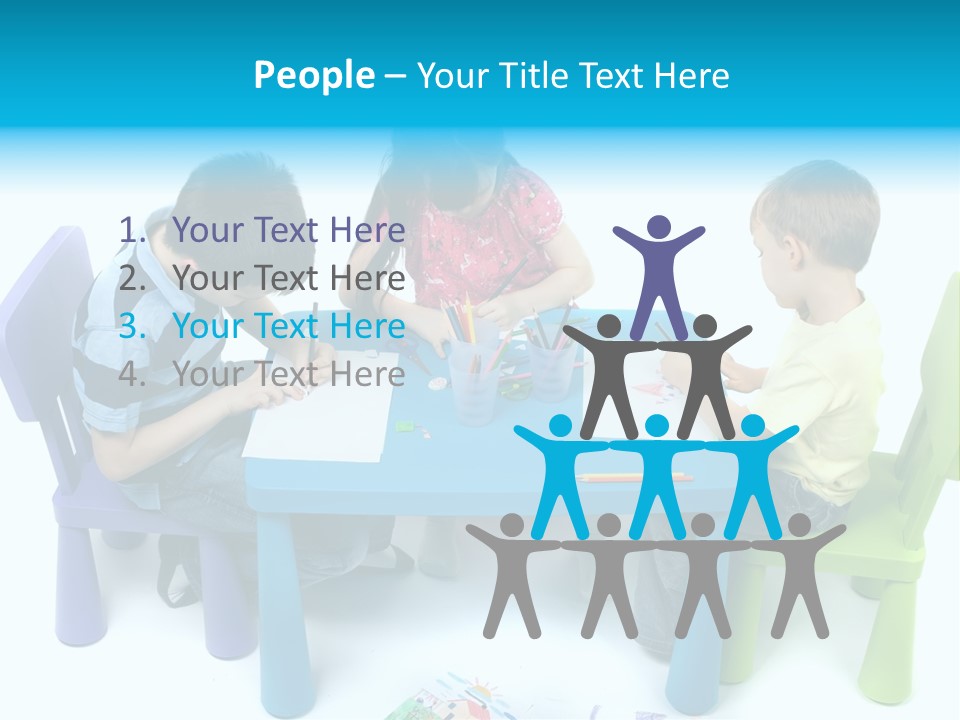 Preschool Boys Pen PowerPoint Template