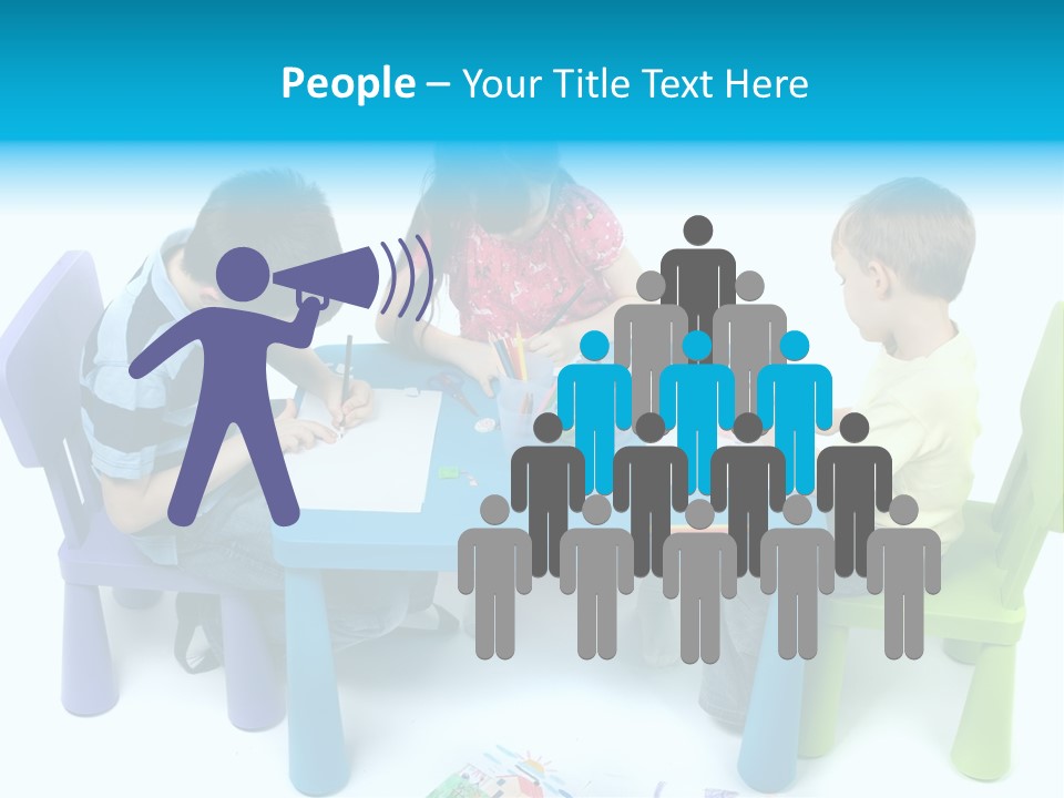 Preschool Boys Pen PowerPoint Template