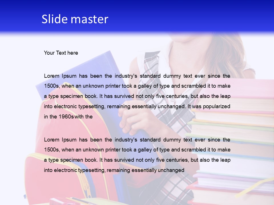 Cute Education Female PowerPoint Template