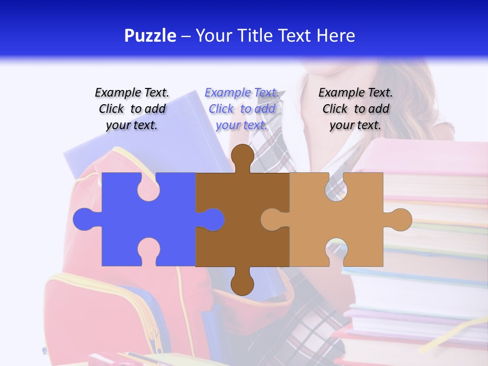 Cute Education Female PowerPoint Template