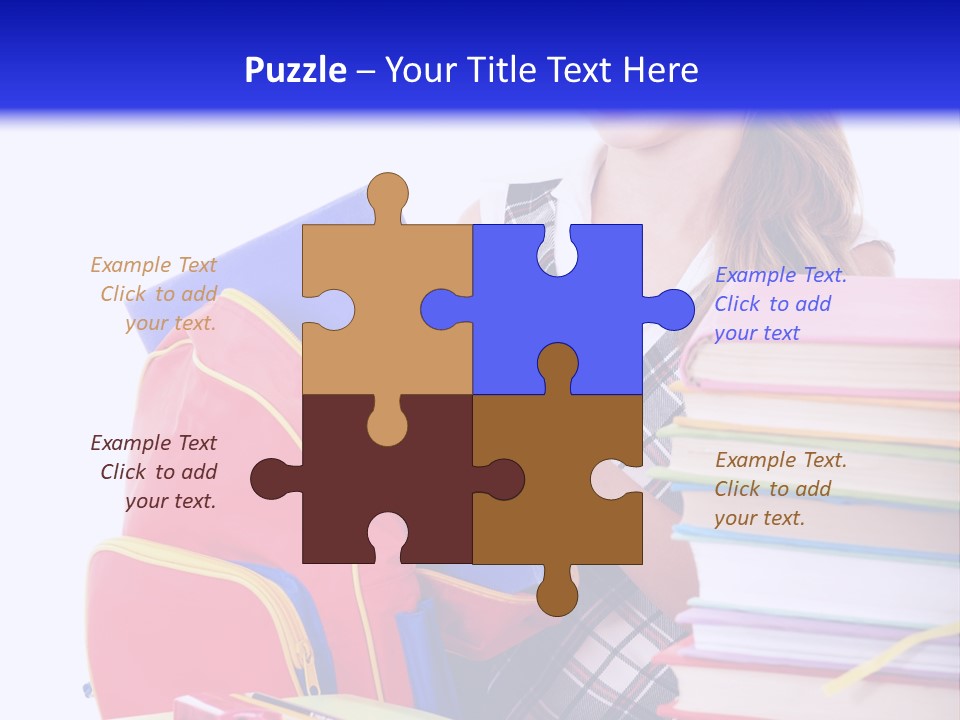 Cute Education Female PowerPoint Template