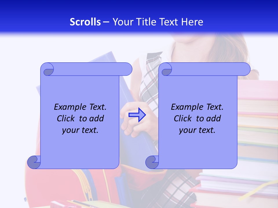Cute Education Female PowerPoint Template