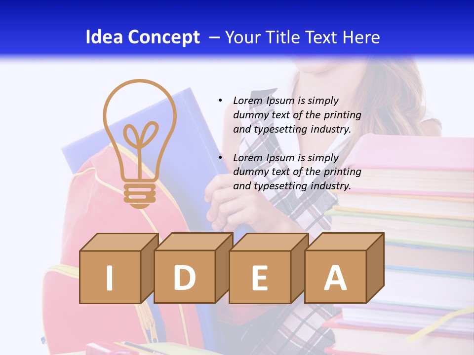 Cute Education Female PowerPoint Template