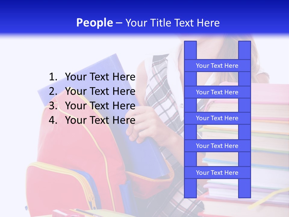 Cute Education Female PowerPoint Template