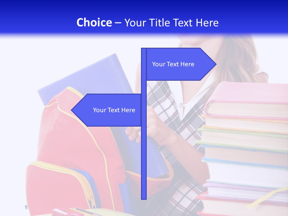 Cute Education Female PowerPoint Template