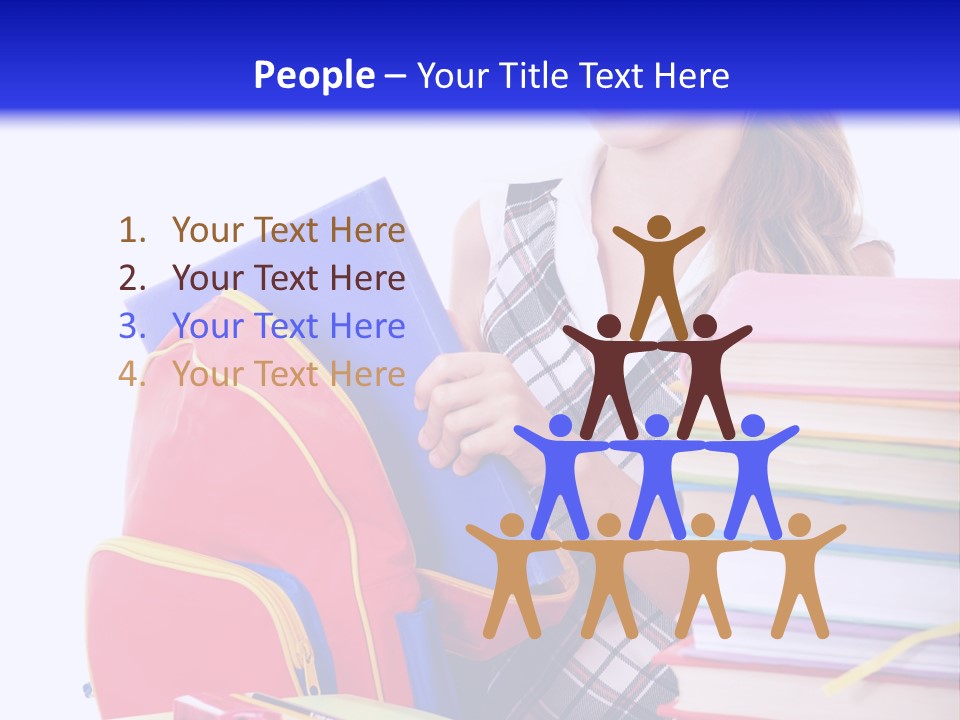 Cute Education Female PowerPoint Template