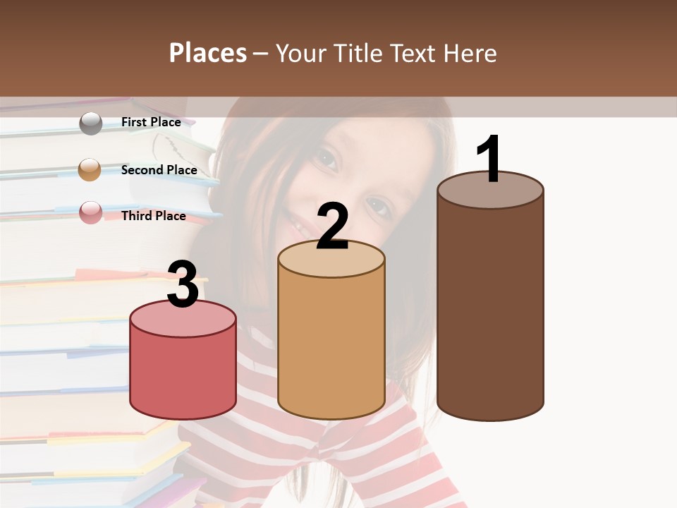 Girl Desk Knowledge PowerPoint Template