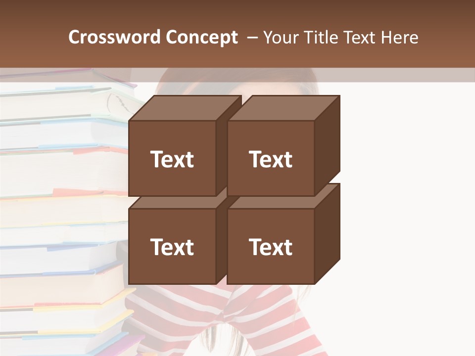 Girl Desk Knowledge PowerPoint Template