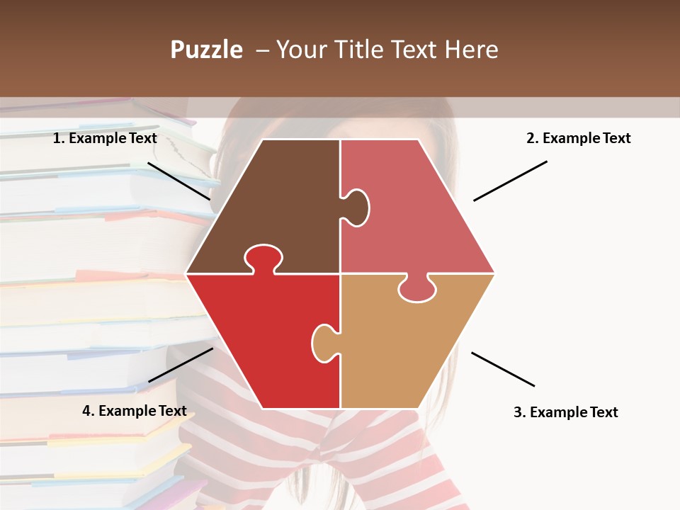 Girl Desk Knowledge PowerPoint Template