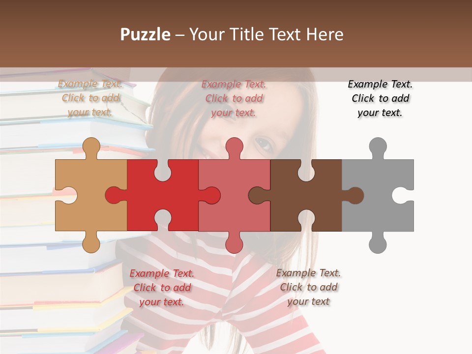 Girl Desk Knowledge PowerPoint Template