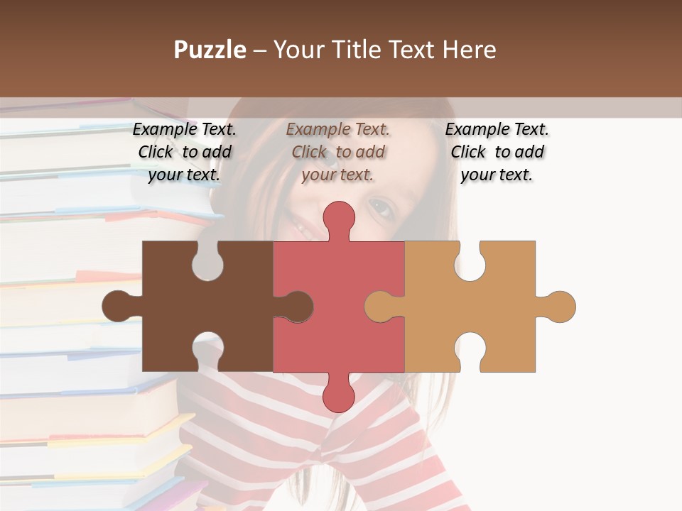 Girl Desk Knowledge PowerPoint Template