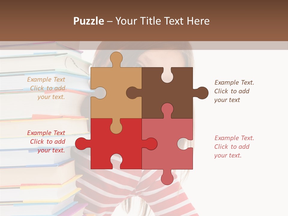 Girl Desk Knowledge PowerPoint Template