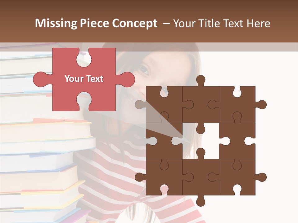 Girl Desk Knowledge PowerPoint Template