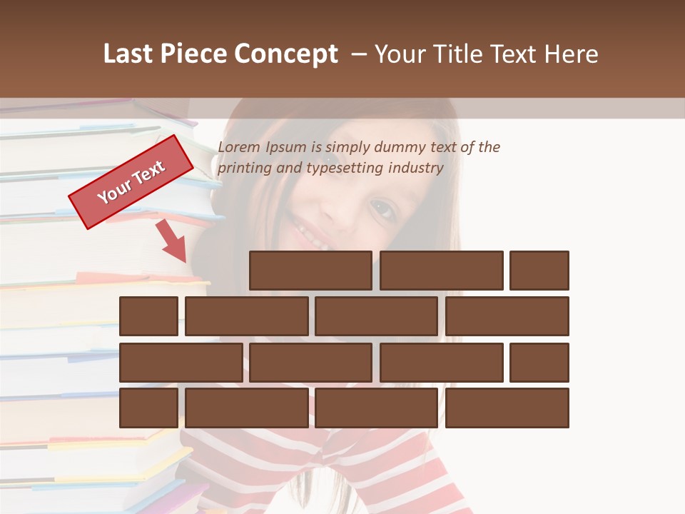 Girl Desk Knowledge PowerPoint Template