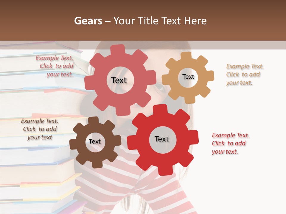 Girl Desk Knowledge PowerPoint Template