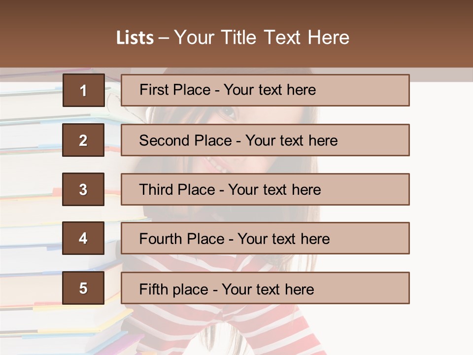 Girl Desk Knowledge PowerPoint Template