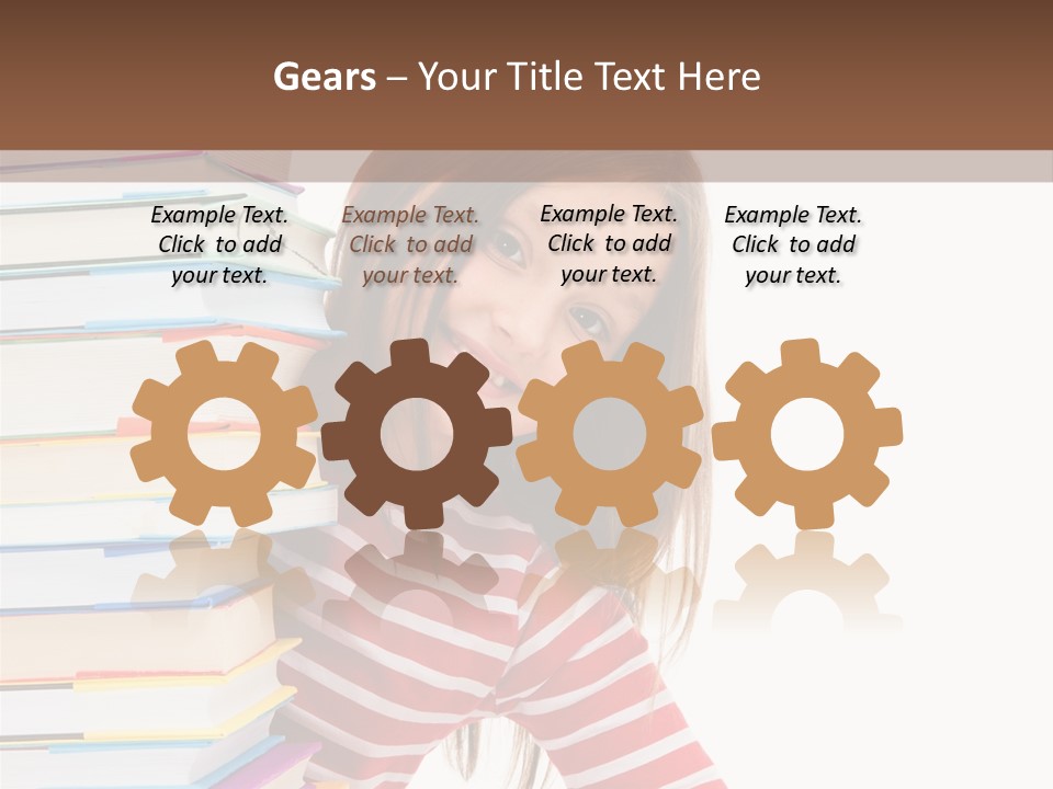Girl Desk Knowledge PowerPoint Template