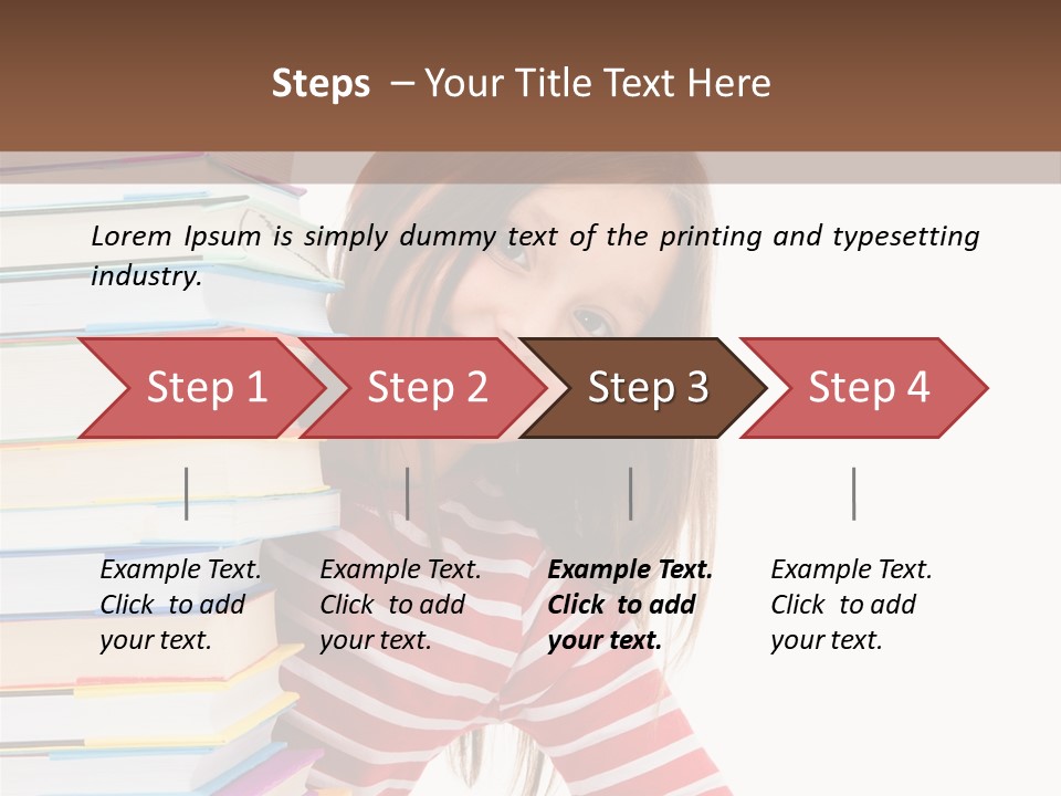 Girl Desk Knowledge PowerPoint Template