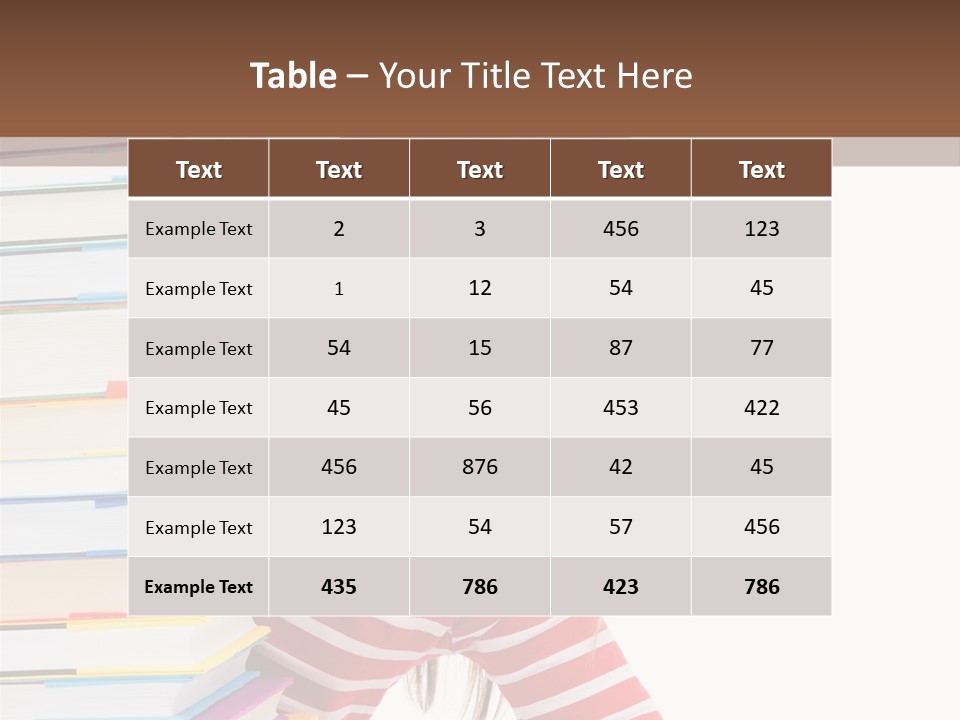 Girl Desk Knowledge PowerPoint Template