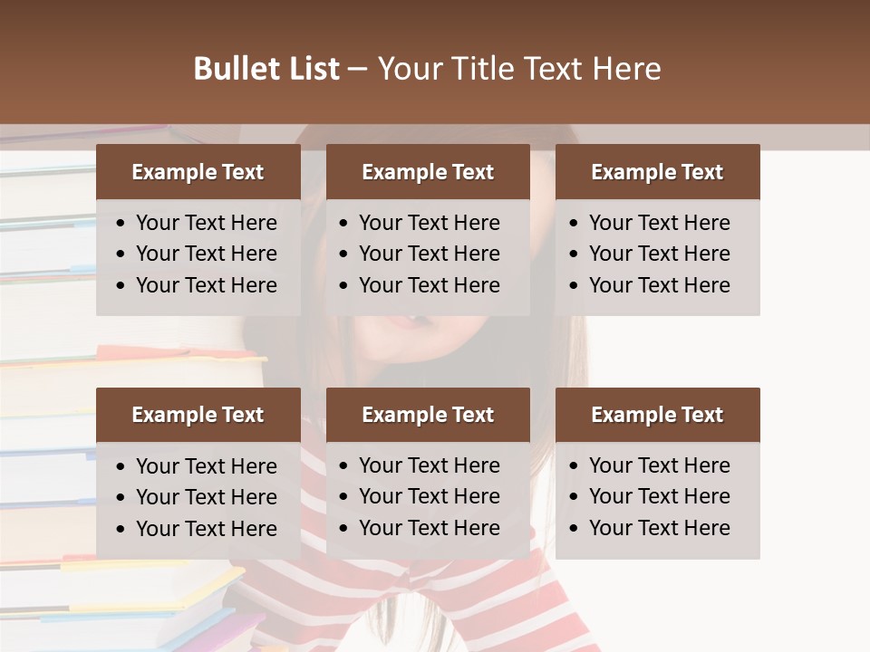 Girl Desk Knowledge PowerPoint Template