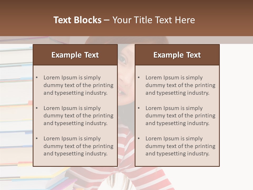 Girl Desk Knowledge PowerPoint Template