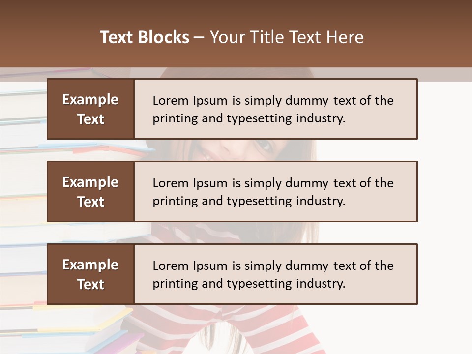 Girl Desk Knowledge PowerPoint Template