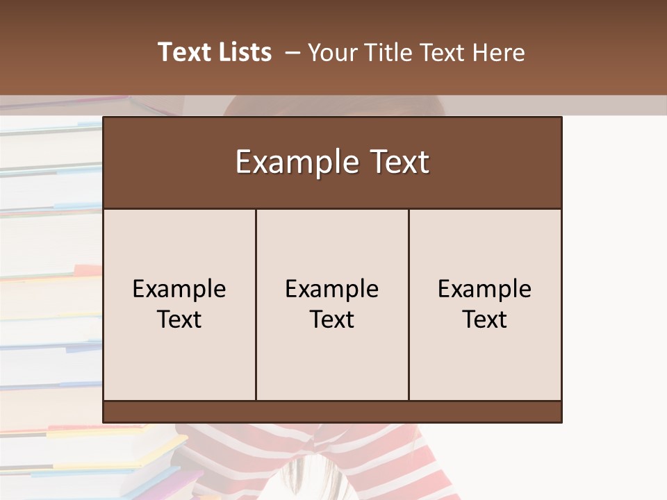 Girl Desk Knowledge PowerPoint Template