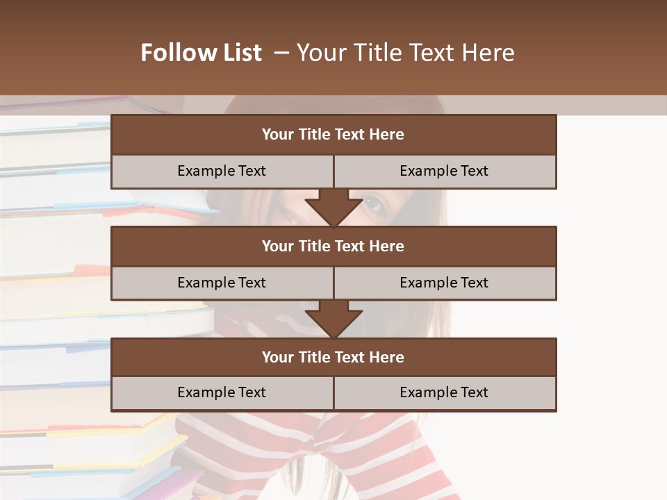 Girl Desk Knowledge PowerPoint Template