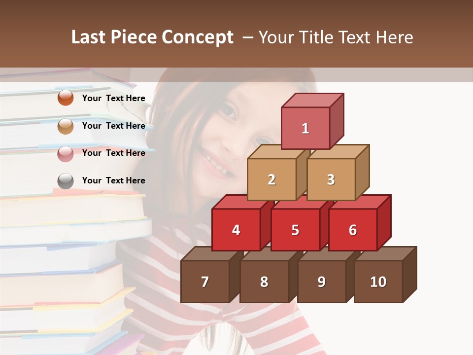 Girl Desk Knowledge PowerPoint Template