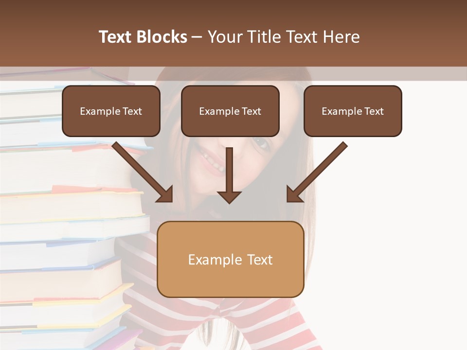 Girl Desk Knowledge PowerPoint Template