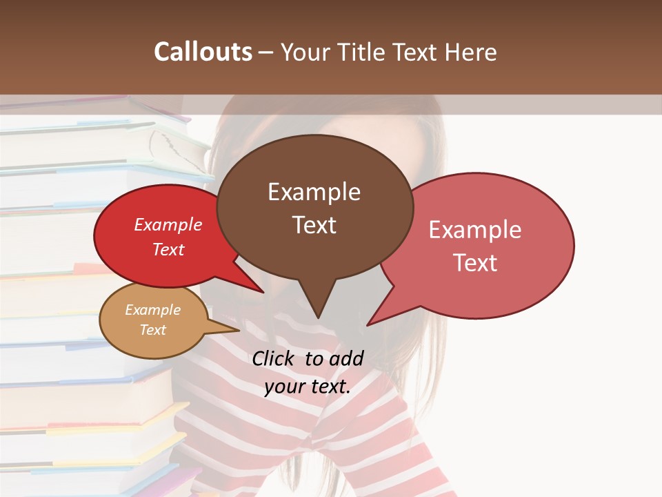 Girl Desk Knowledge PowerPoint Template