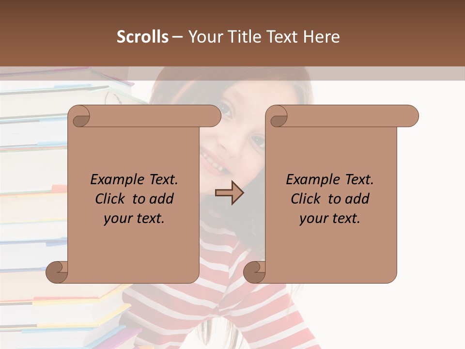 Girl Desk Knowledge PowerPoint Template