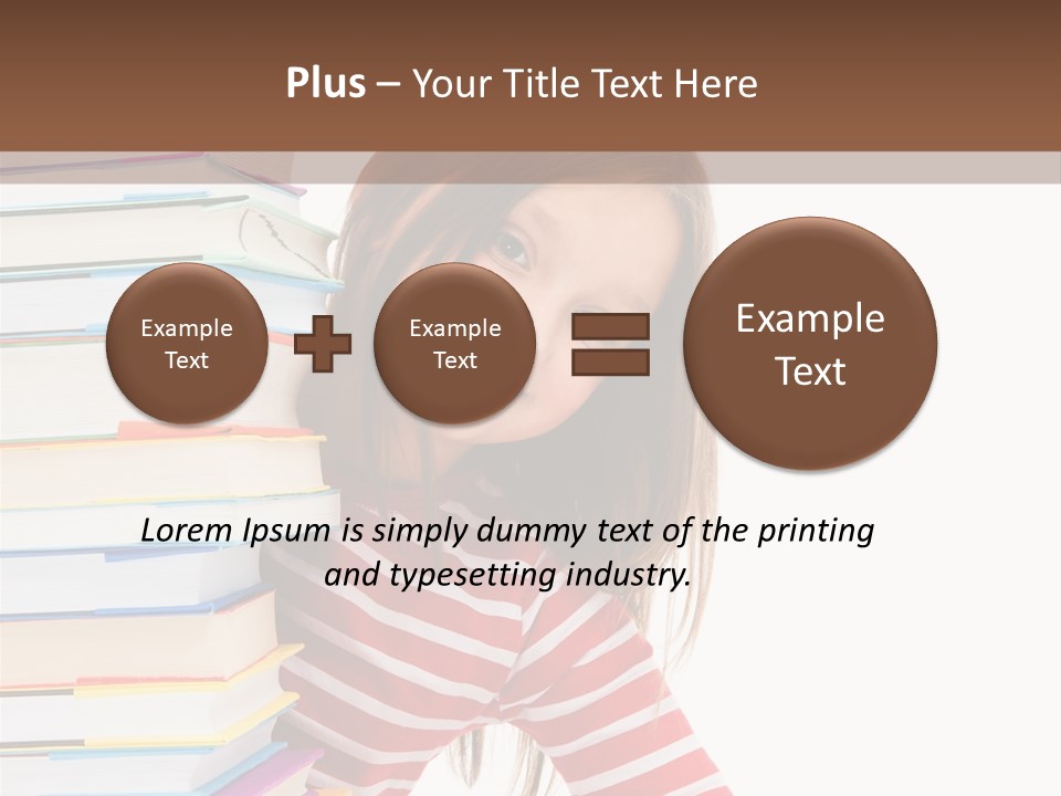 Girl Desk Knowledge PowerPoint Template