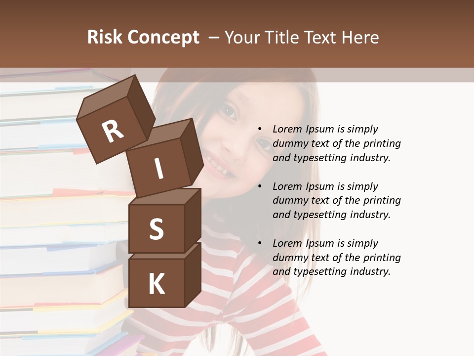 Girl Desk Knowledge PowerPoint Template