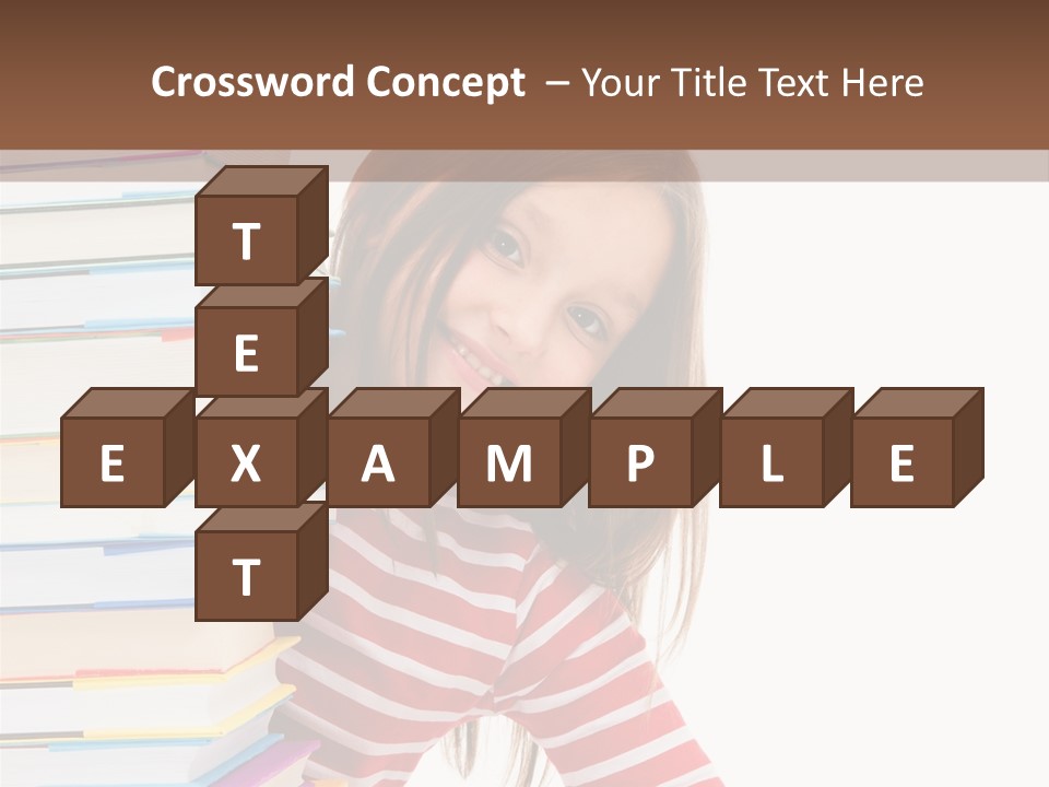 Girl Desk Knowledge PowerPoint Template