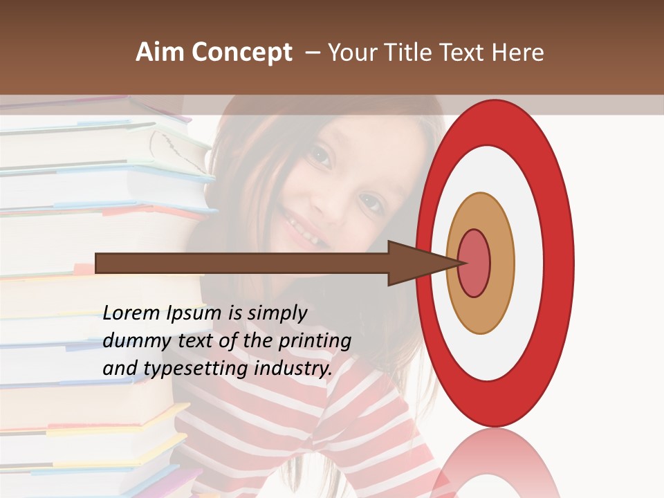 Girl Desk Knowledge PowerPoint Template