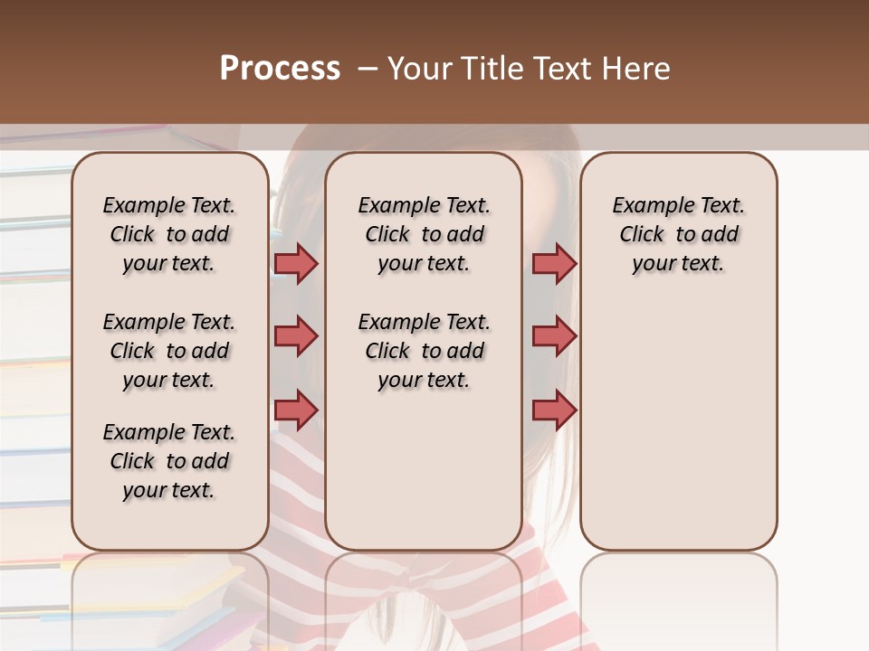 Girl Desk Knowledge PowerPoint Template