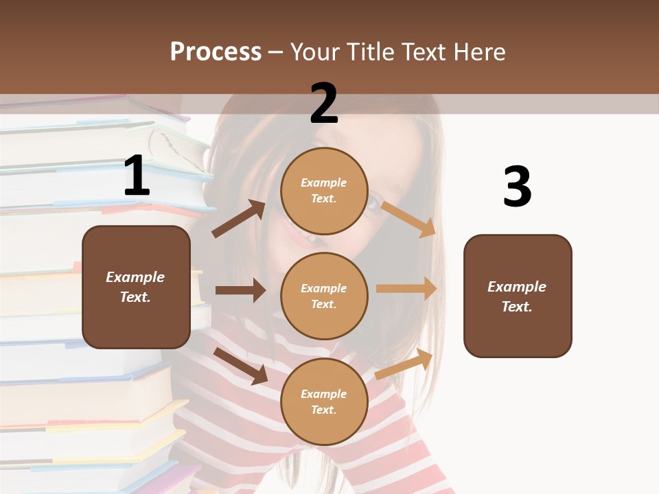 Girl Desk Knowledge PowerPoint Template