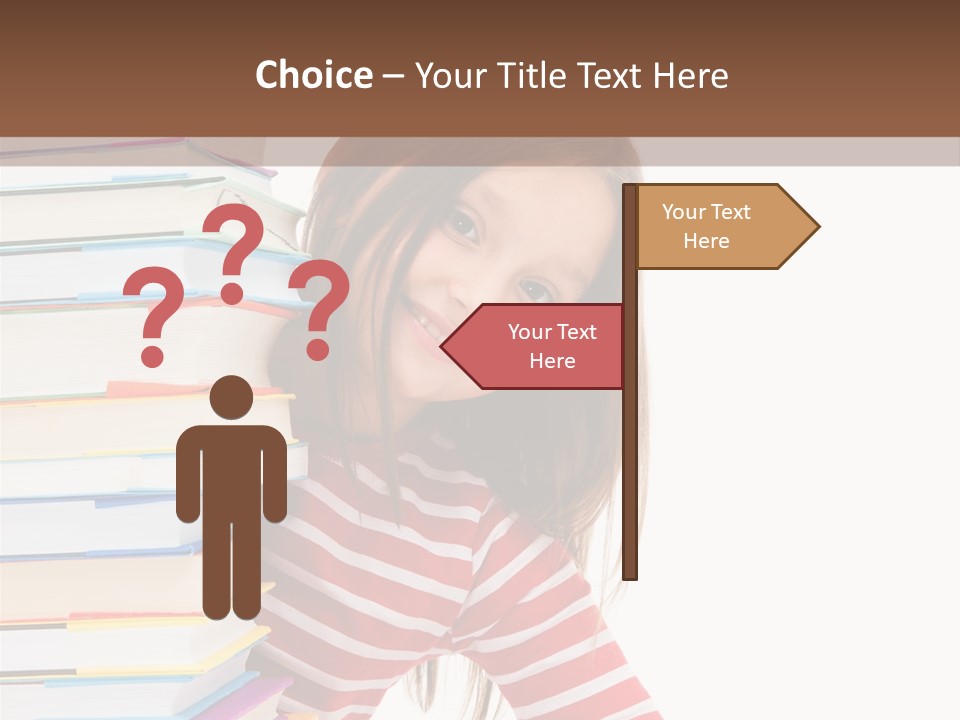 Girl Desk Knowledge PowerPoint Template