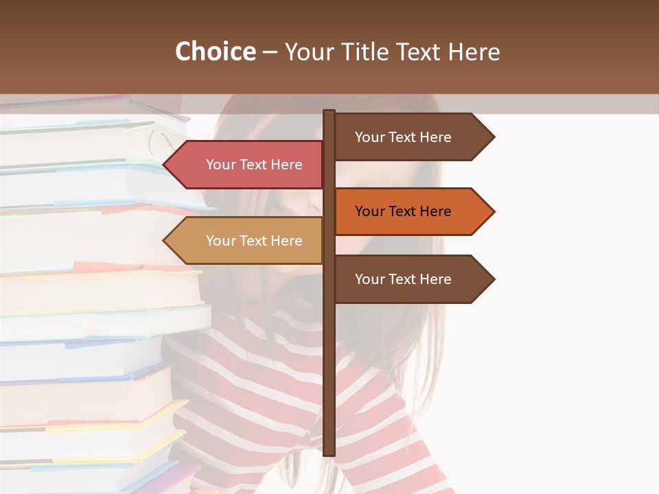 Girl Desk Knowledge PowerPoint Template