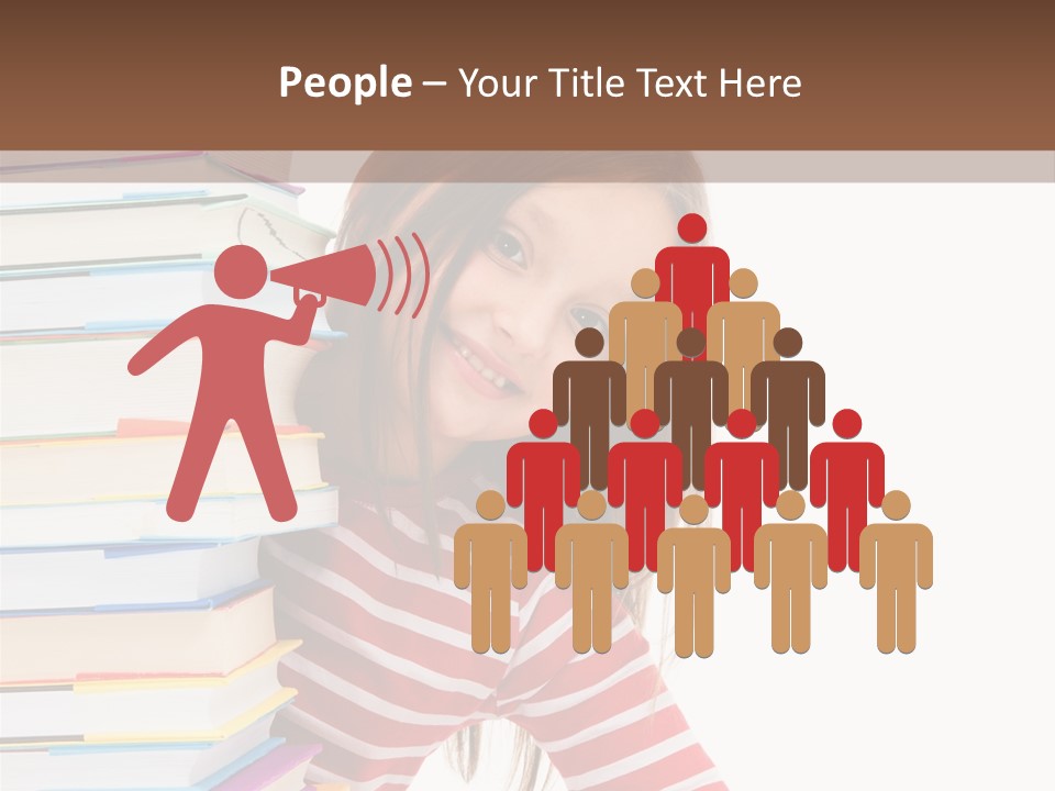 Girl Desk Knowledge PowerPoint Template